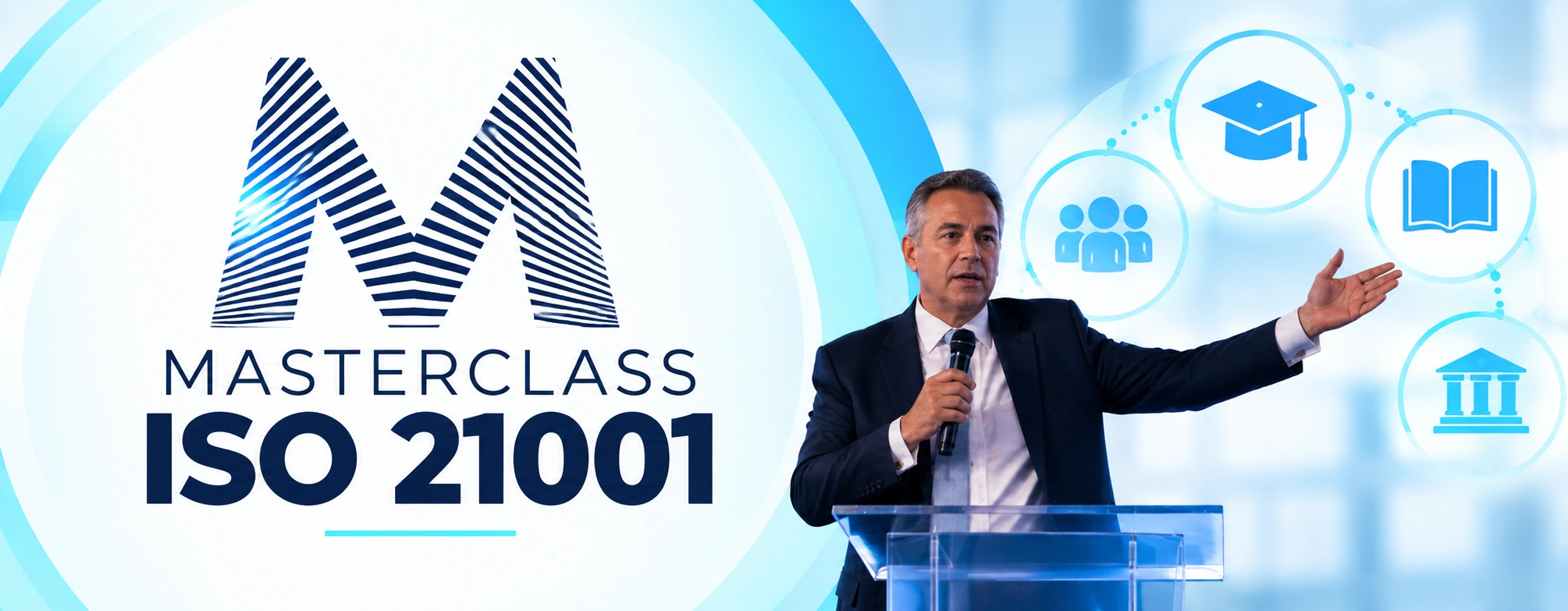 Portada de la Master Class ISO 21001: una sesión, un problema real y una herramienta